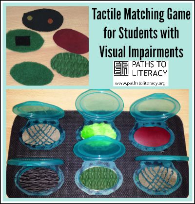 Collage of tactile matching game