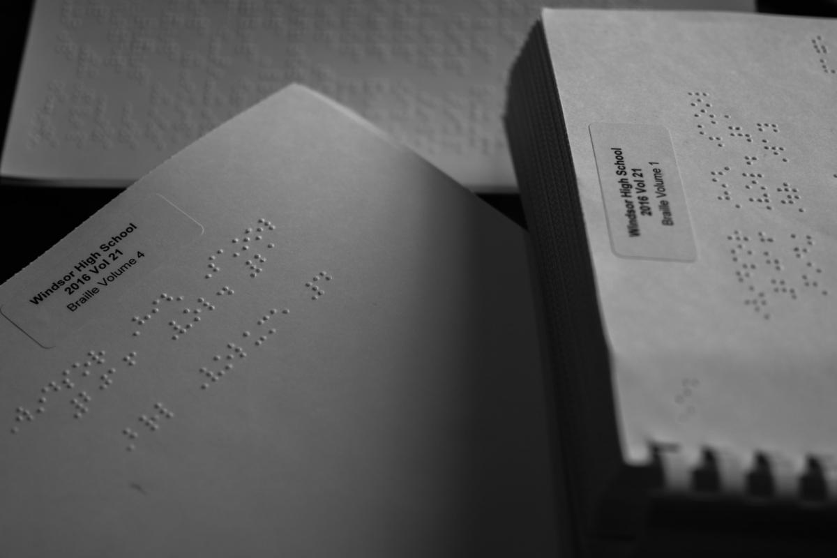 Windsor High School braille yearbook Windsor High School braille yearbook