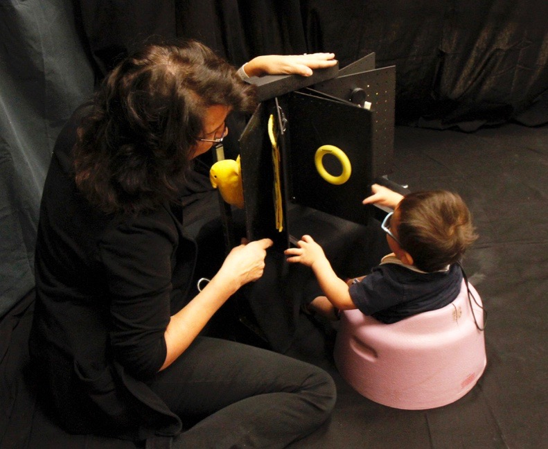 Using the pegboard book with a young child