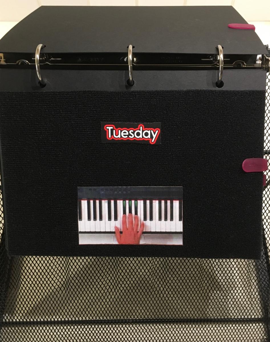 Visual Journal:  Tuesday with piano keyboard