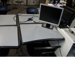 computer monitor on desk