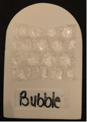 Tactile symbol for bubbles Tactile symbol for bubbles