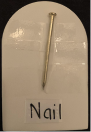 Tactile symbol of nail Tactile symbol of nail