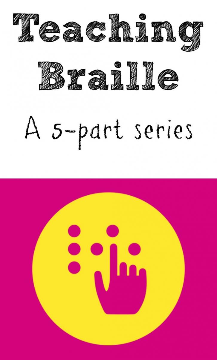 Collage of teaching braille series