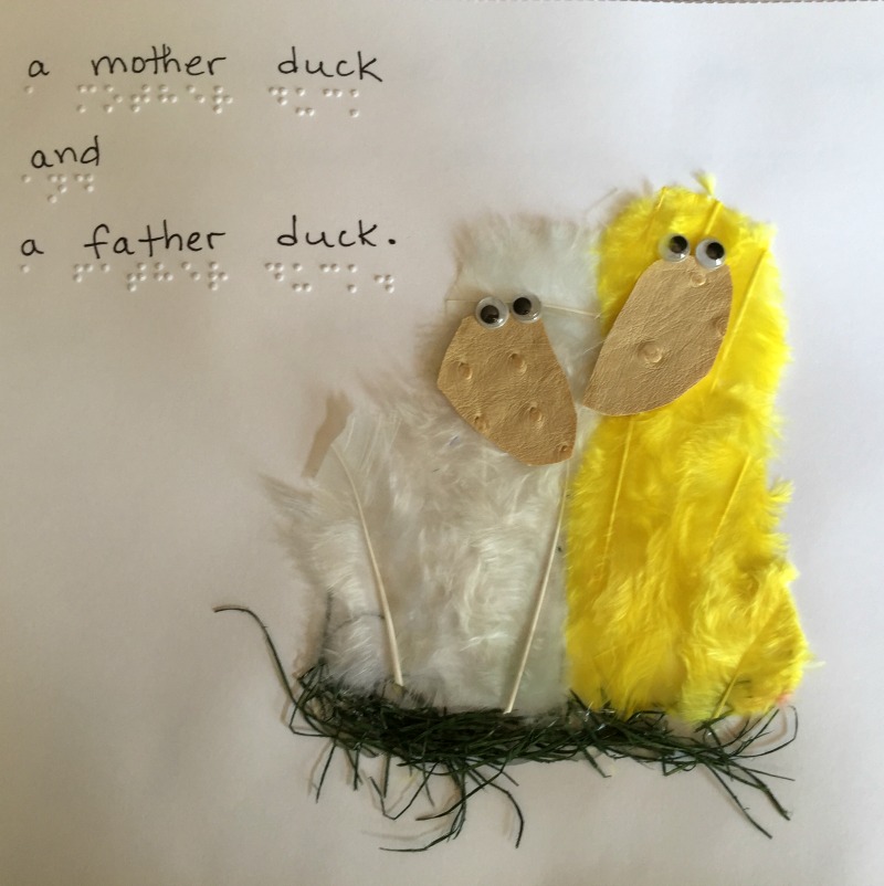 a tactile mother duck and father duck