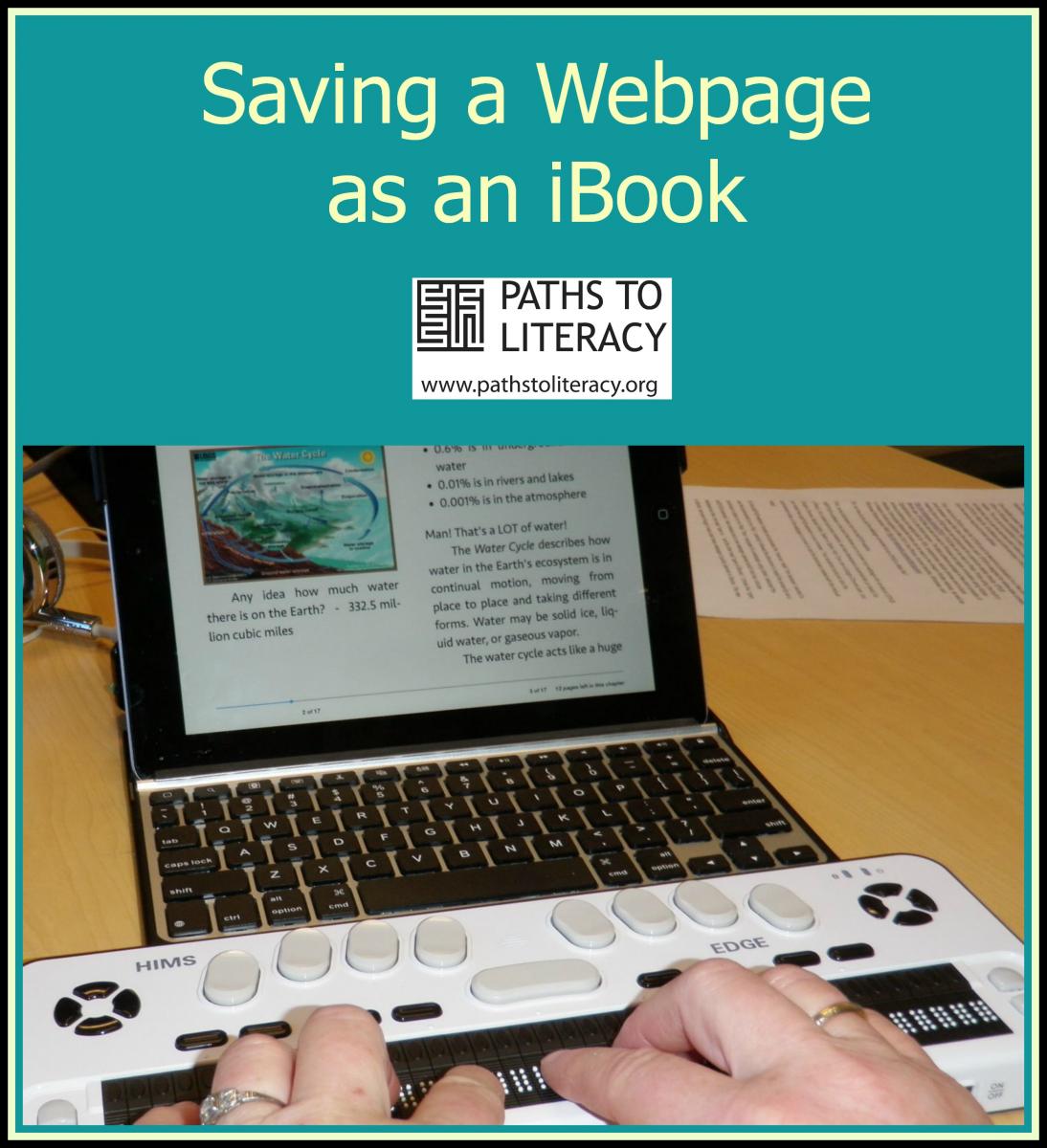 saving a webpage as an ibook