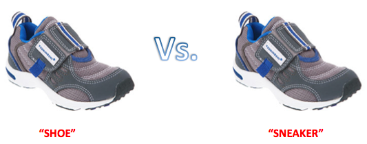 shoe vs. sneaker