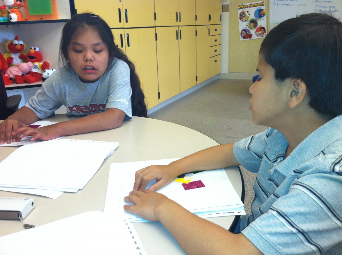 shared reading of braille texts