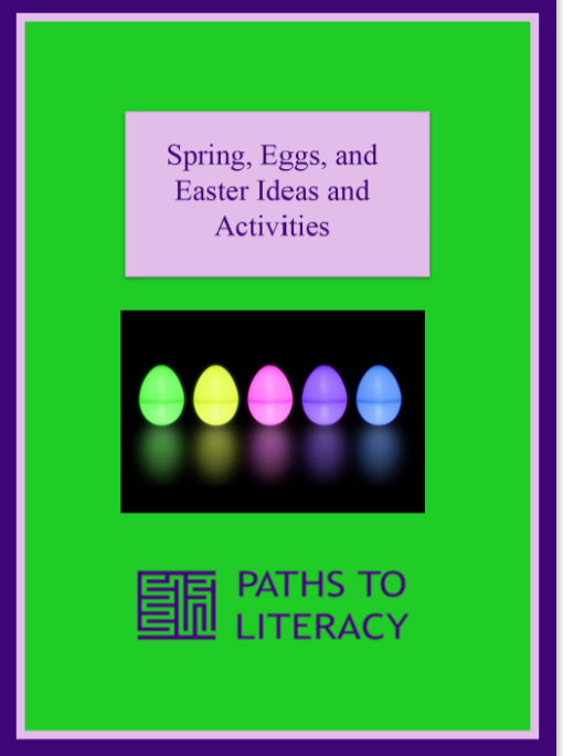 Spring, Eggs, And Easter Ideas and Activities title with light up plastic eggs