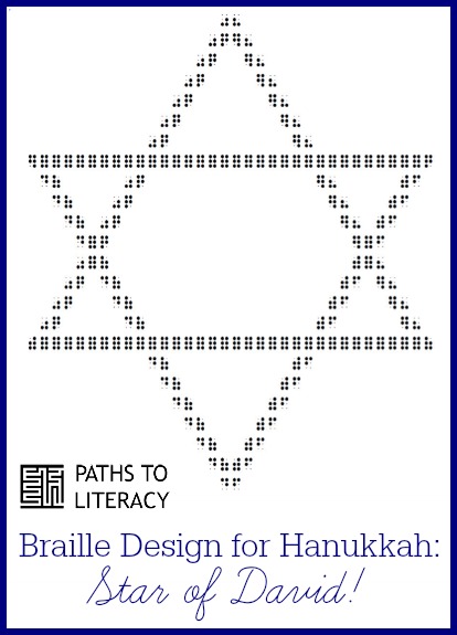 star of david braille design collage