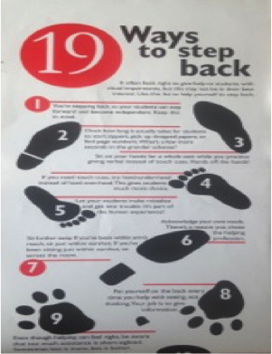 19 ways to step back