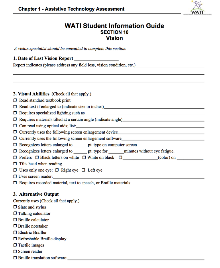 WATI Vision Checklist