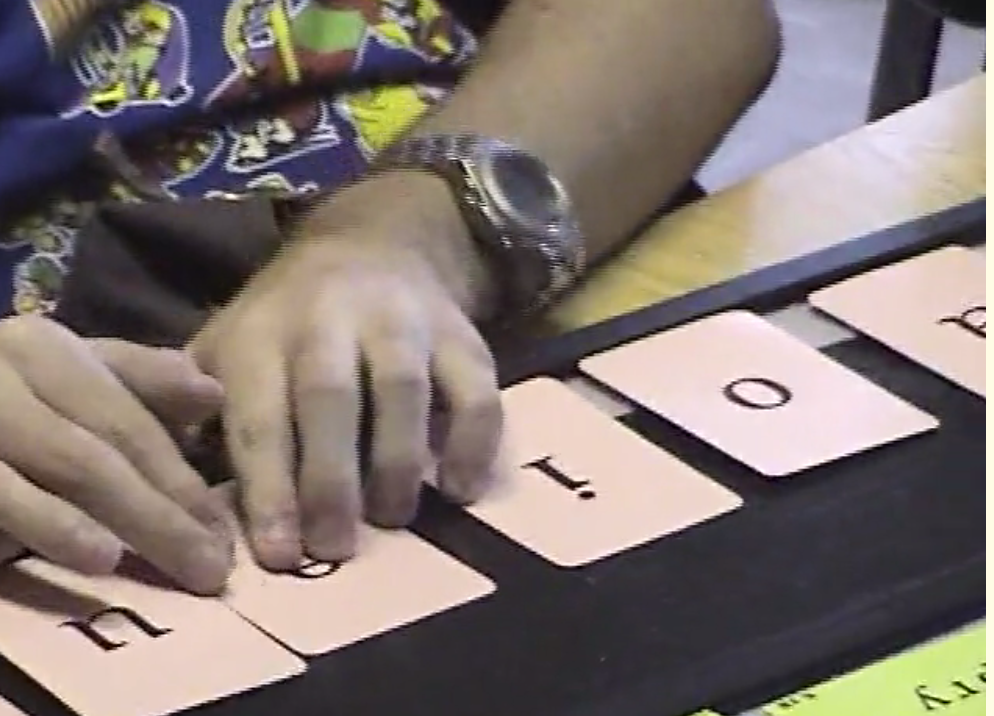 Reading Wilson vowels in braille