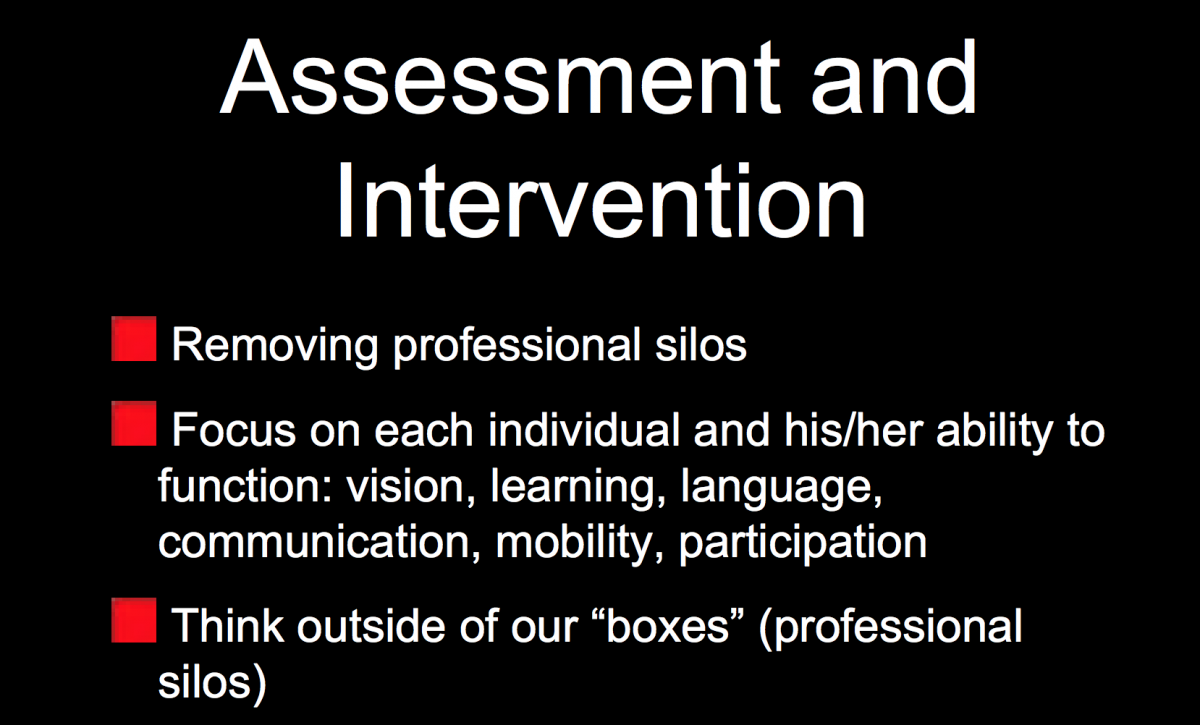 Assessment and intervention