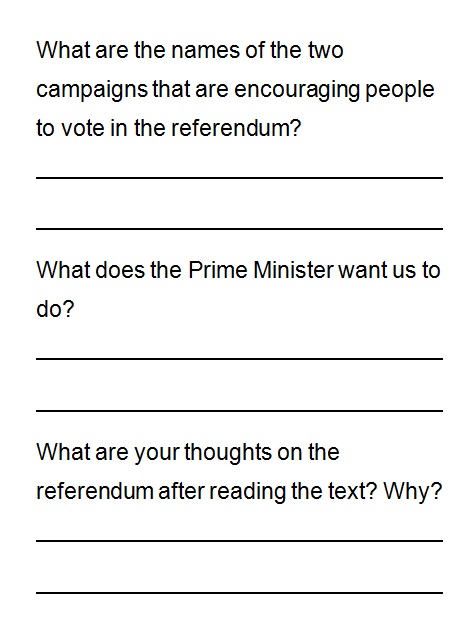 adapted worksheet of questions for EU current events