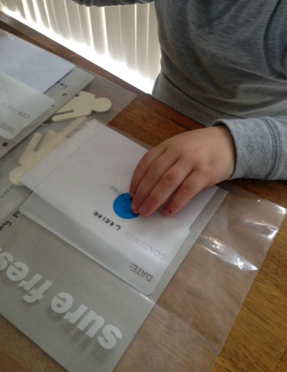 Adding tactile sticker Adding smiley sticker