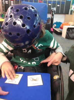 When this student says “All Done” with his symbols, I LISTEN! student using symbols