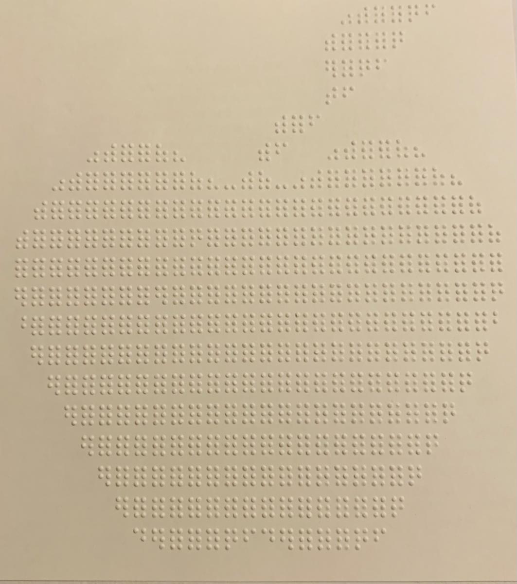 Braille design of an apple