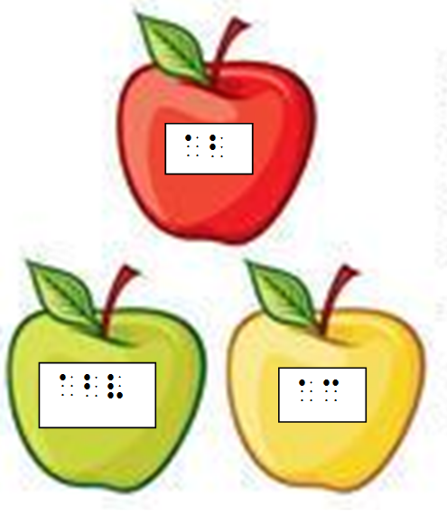 Apples with SimBraille shortforms