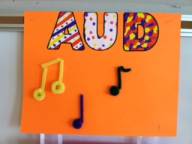 Musical notes made of chenille stems (by Courtney W. and Abby T. ) Musical notes made of chenille stems