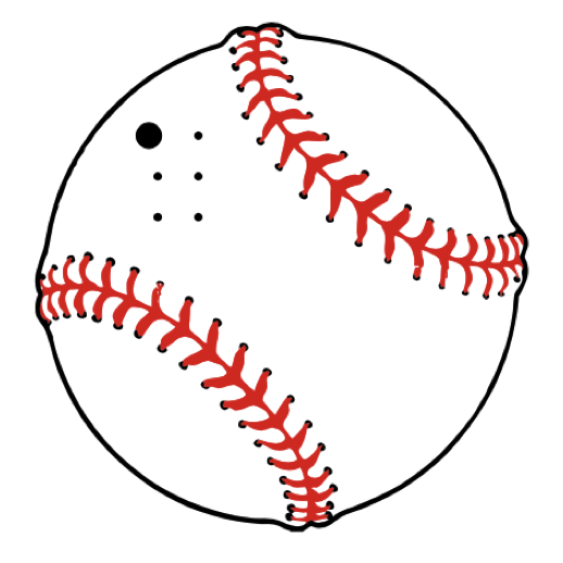Baseball with dot 1