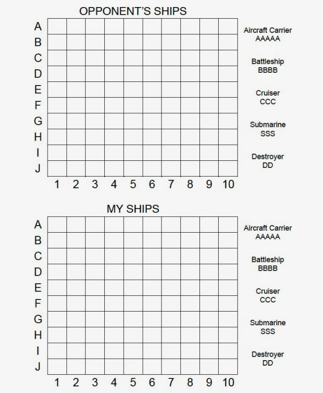 Battleship grids 