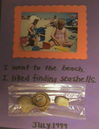 I went to the beach.  I liked finding seashells.