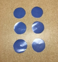 Blue braille dots