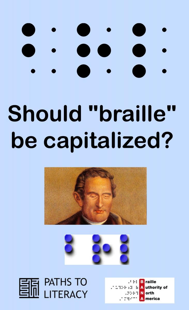 Pinterest collage of braille capitalization question