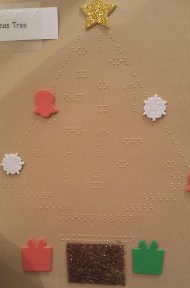 Braille Christmas tree