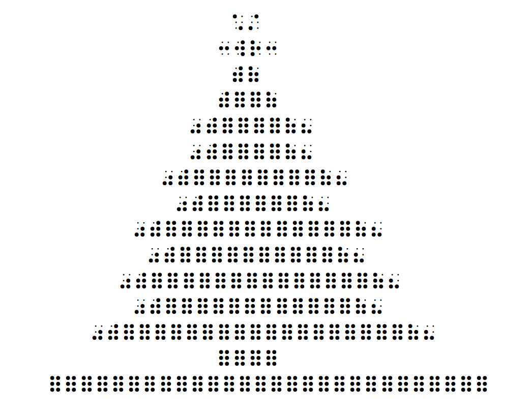 Braille Christmas tree