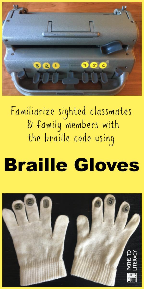 Collage of braille gloves