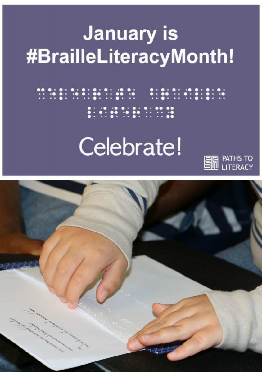 Collage of Braille Literacy Month