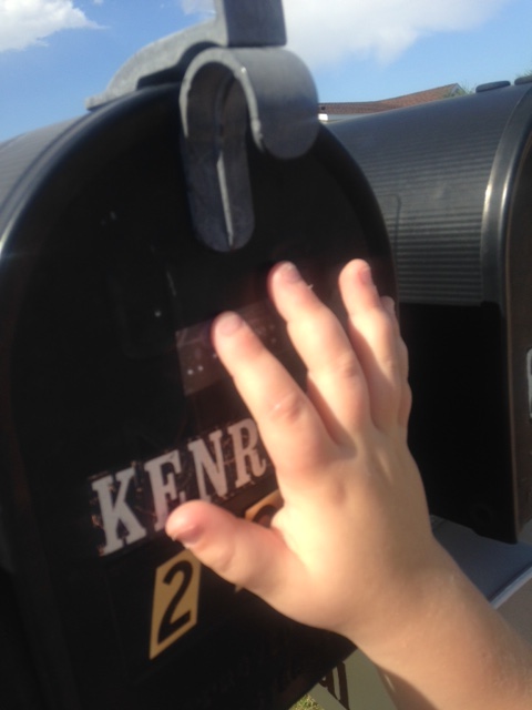 Reading braille on the mailbox