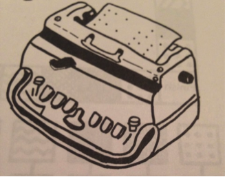 Drawing of a braillewriter