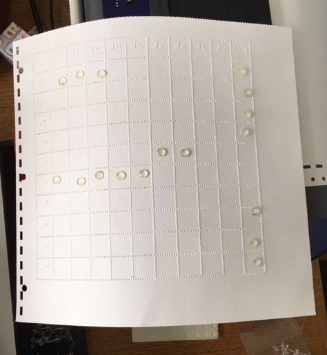 Using bump dots to mark location of ships