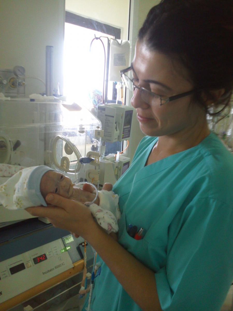 Busem was born at 26 weeks and weighed 700 grams.