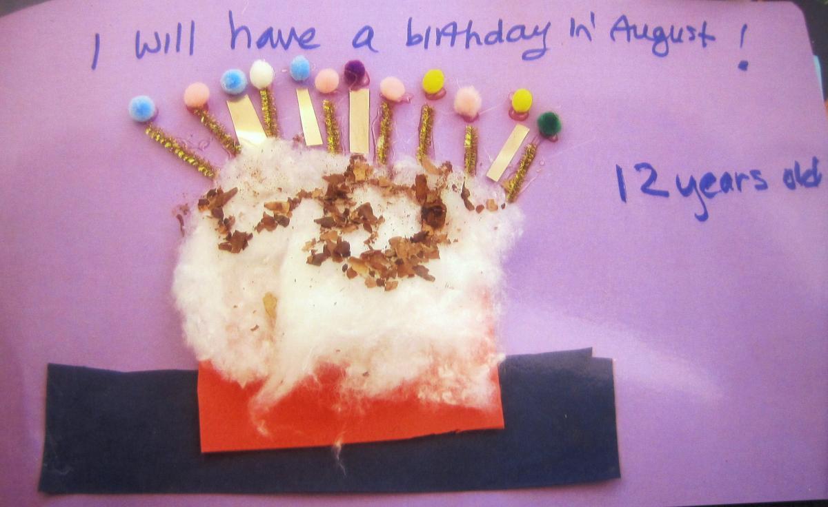 counting candles on a birthday cake