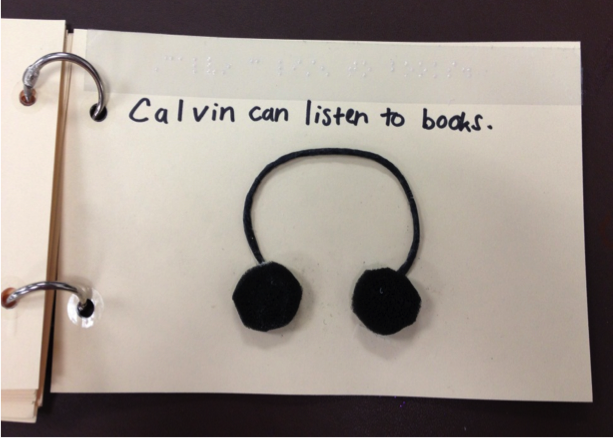 Calvin can listen to books.