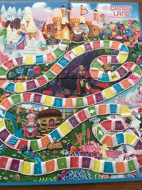 Candy Land board with braille