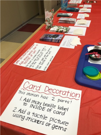 Card decoration station