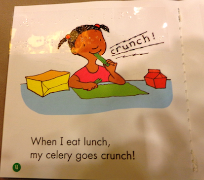 When I eat my lunch, my celery goes crunch!