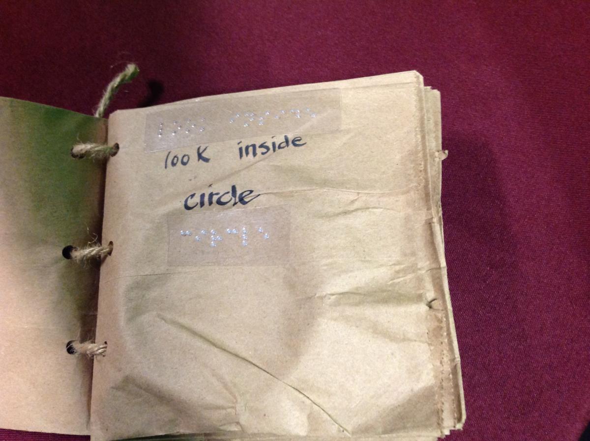Look inside circle page of book