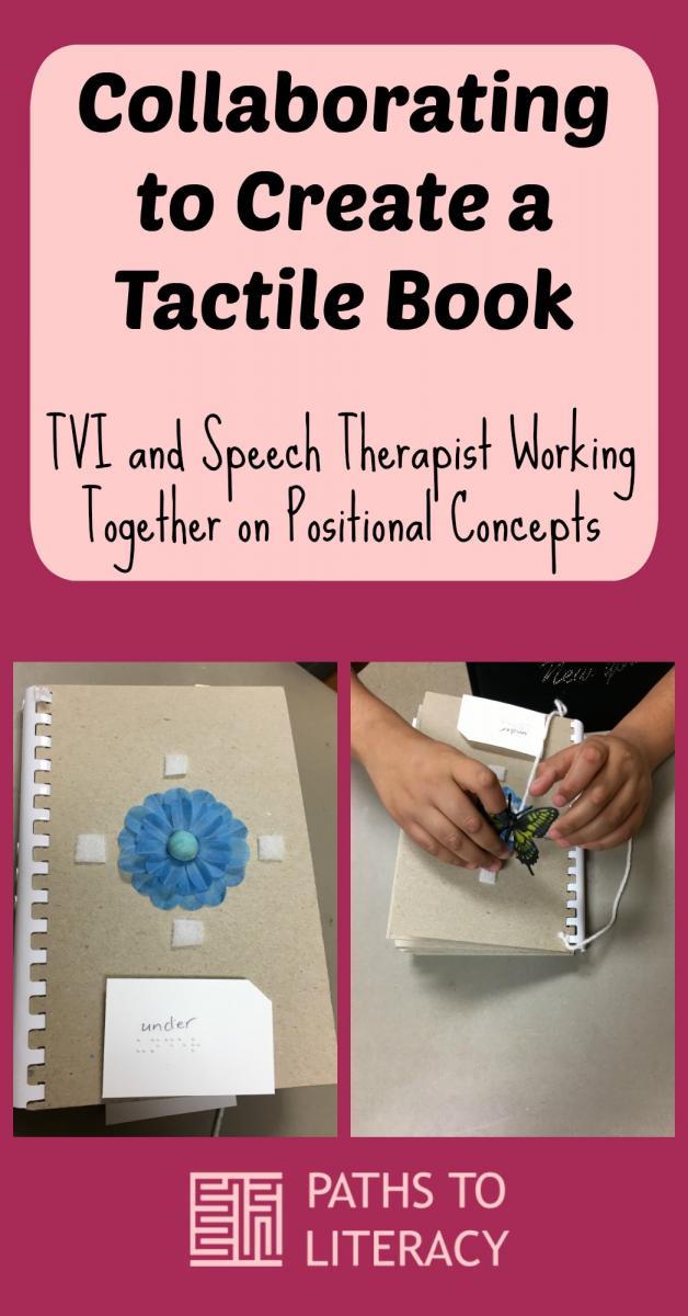 Collage of collaboration between TVI and Speech Therapist