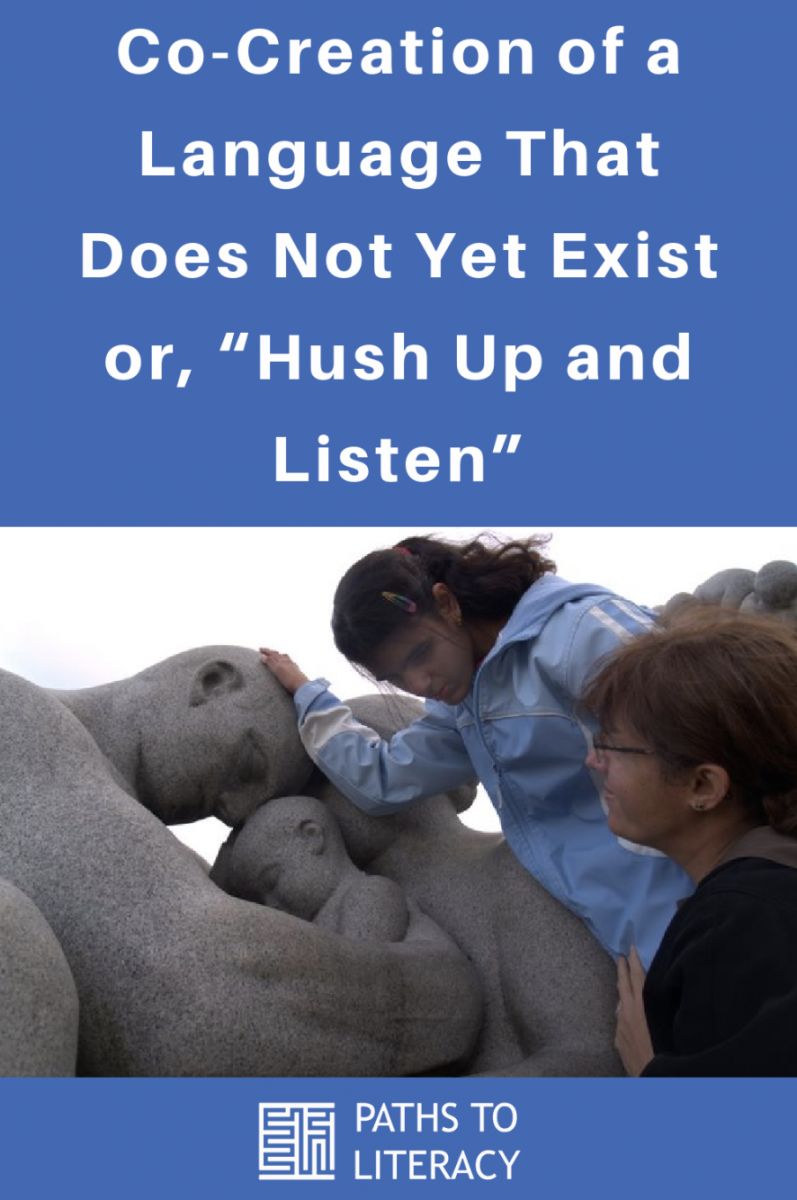 Collage of co-creation of a language