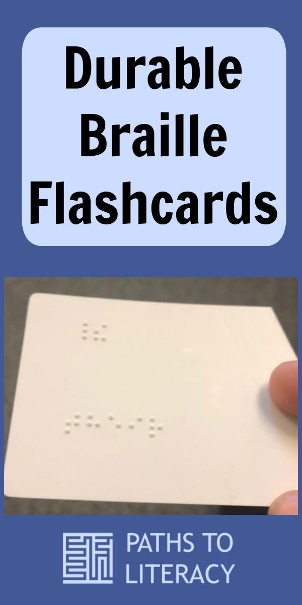 Collage of durable braille flashcards