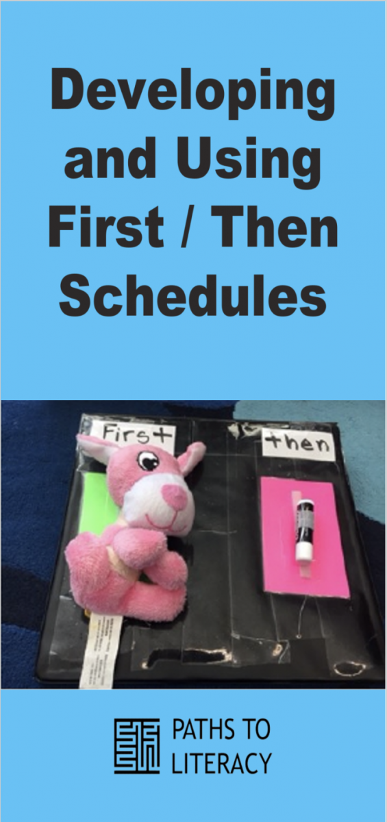 Collage of first/then schedules