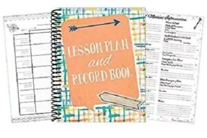cover of spiral-bound lesson plan and record book