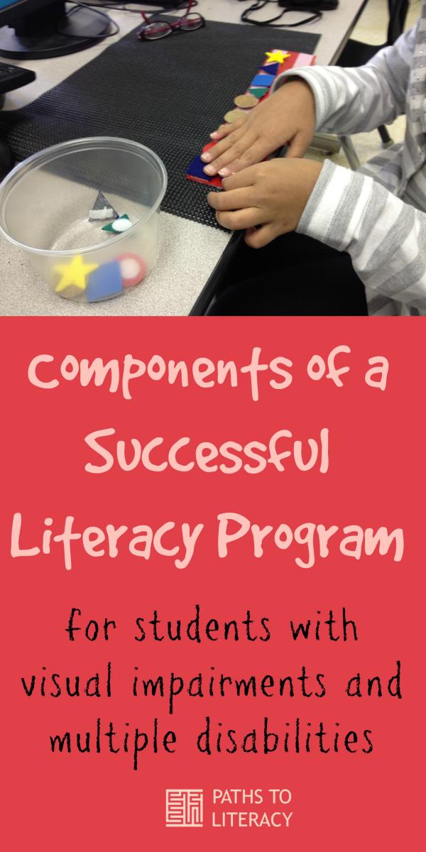 Pinterest collage for components of a successful literacy program
