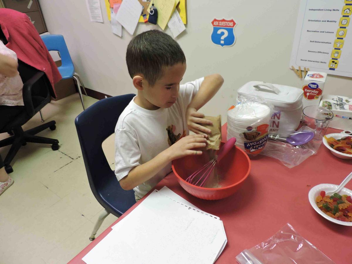 Cooking in classroom